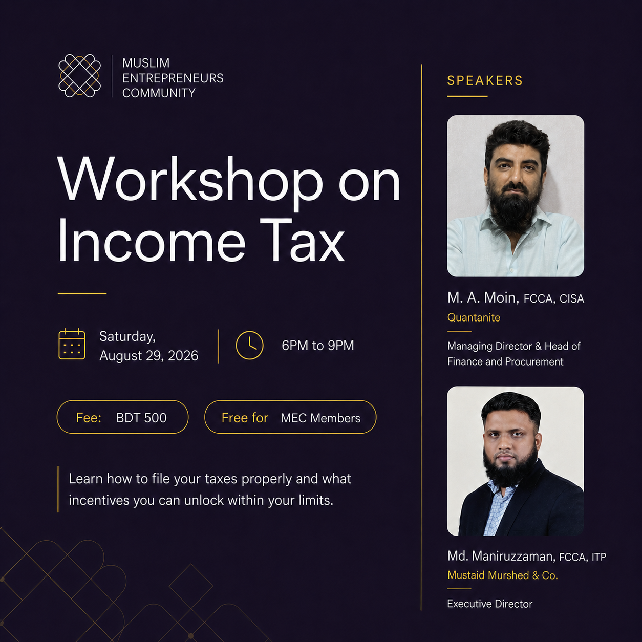 Workshop on Income Tax